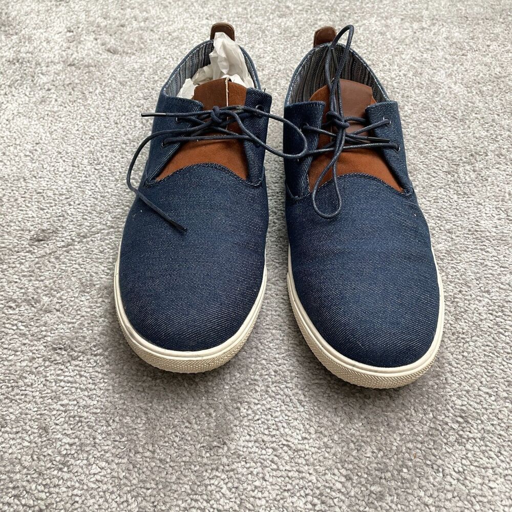 Mountain Creek Denim Casual Shoes Mens 13M Blue Brown Suede Lace Up Outdoor